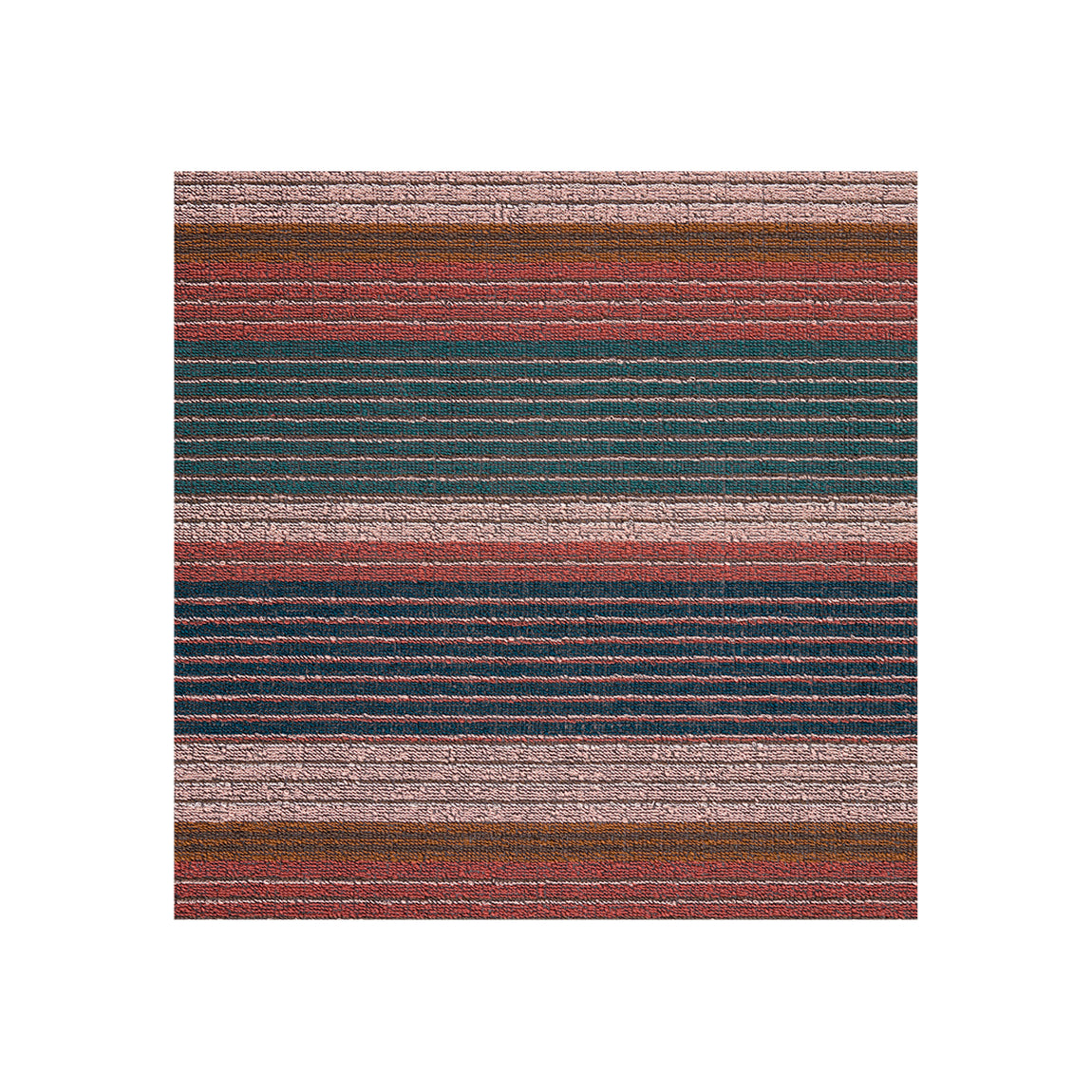 Pleat Stripe Shag Mat Samples - Raspberry View 1