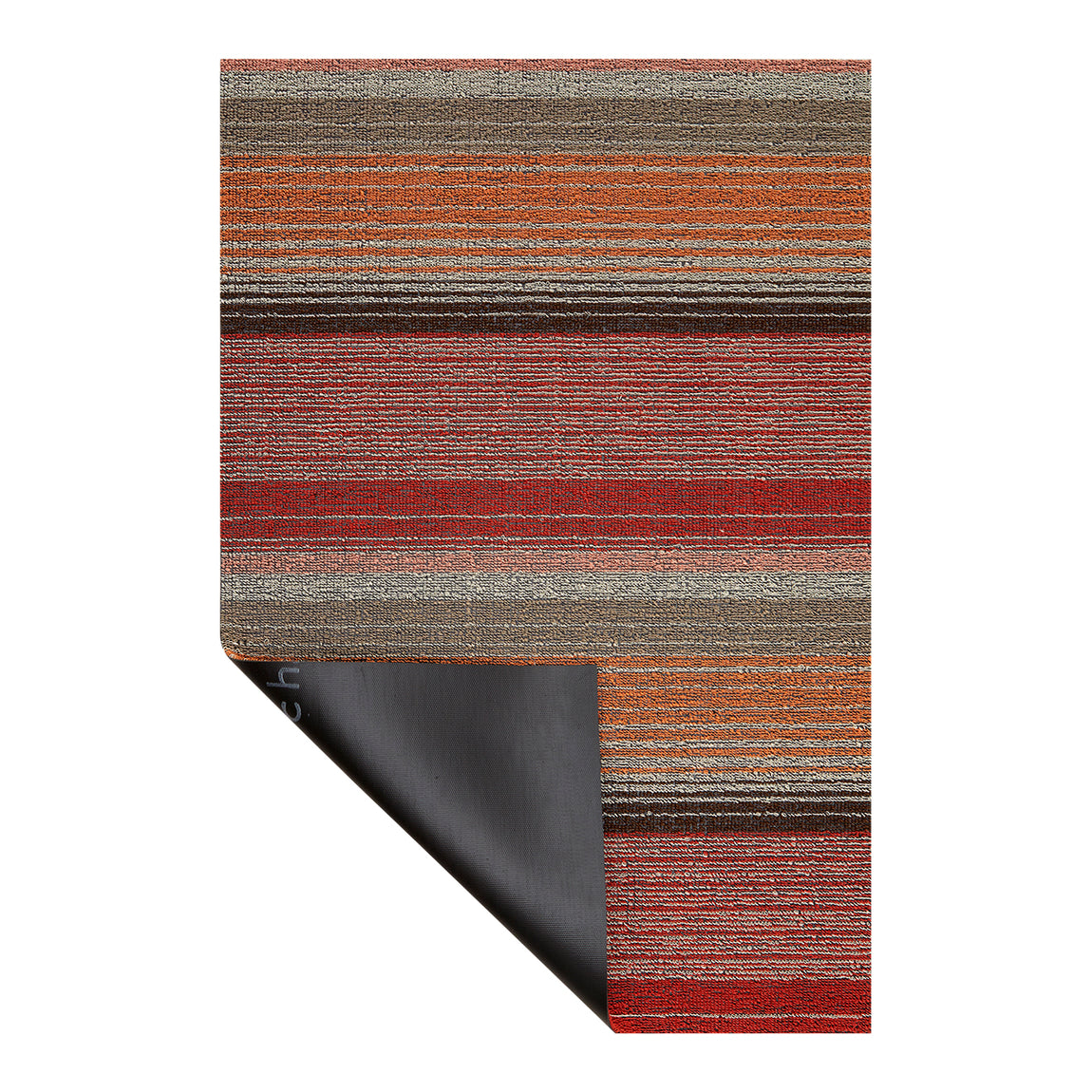 Pop Stripe Shag Mats - Paprika