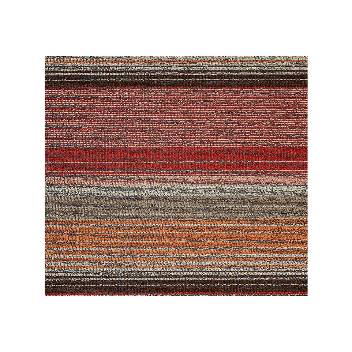 Pop Stripe Shag Mat Samples - Paprika View 1