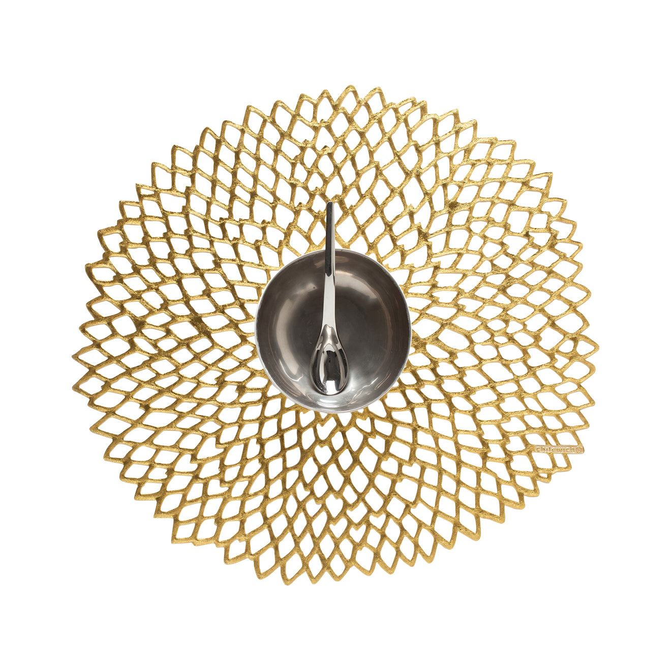 Chilewich woven placemat with subtle texture and contemporary design, ideal for dining and tabletop decor.