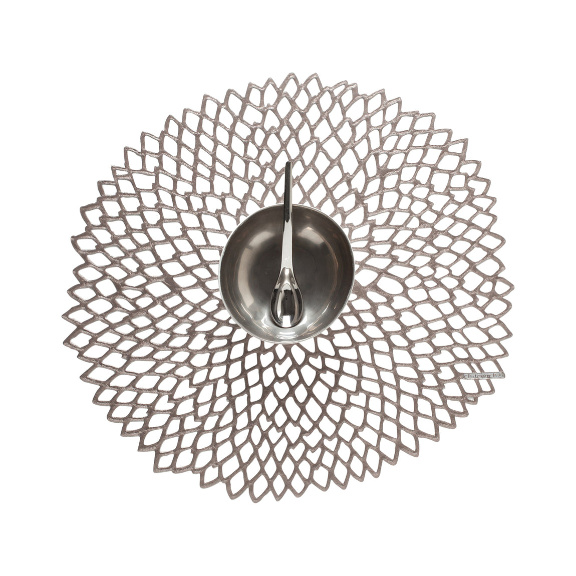 Dahlia Placemats - Gunmetal View 1