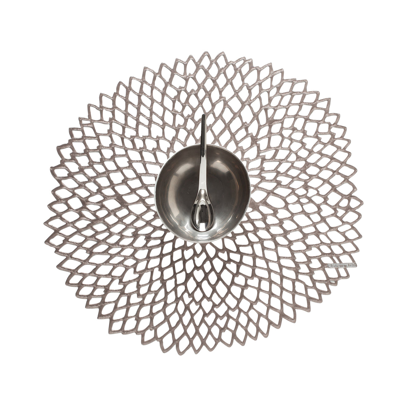 14.25'' x 15.25'' Placemats in Muted Metallic Silver