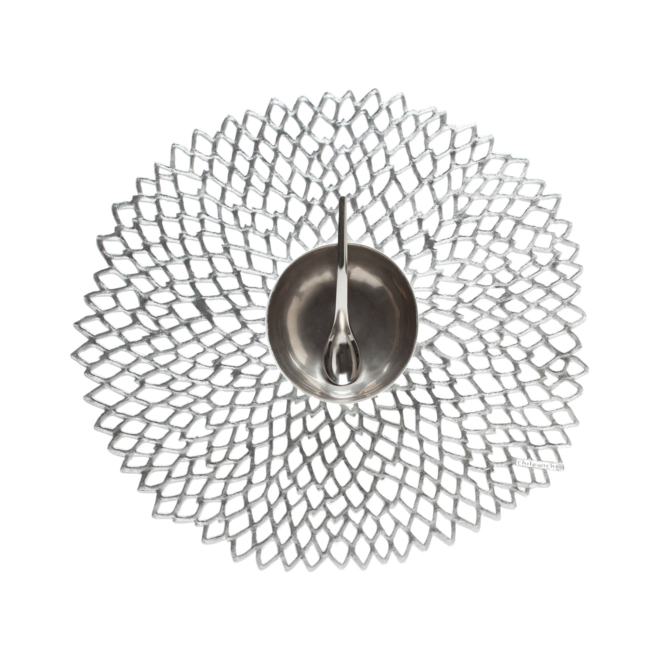 【未使用品】chilewich DAHLIA シルバー4枚セット Dahlia Placemats | Chilewich