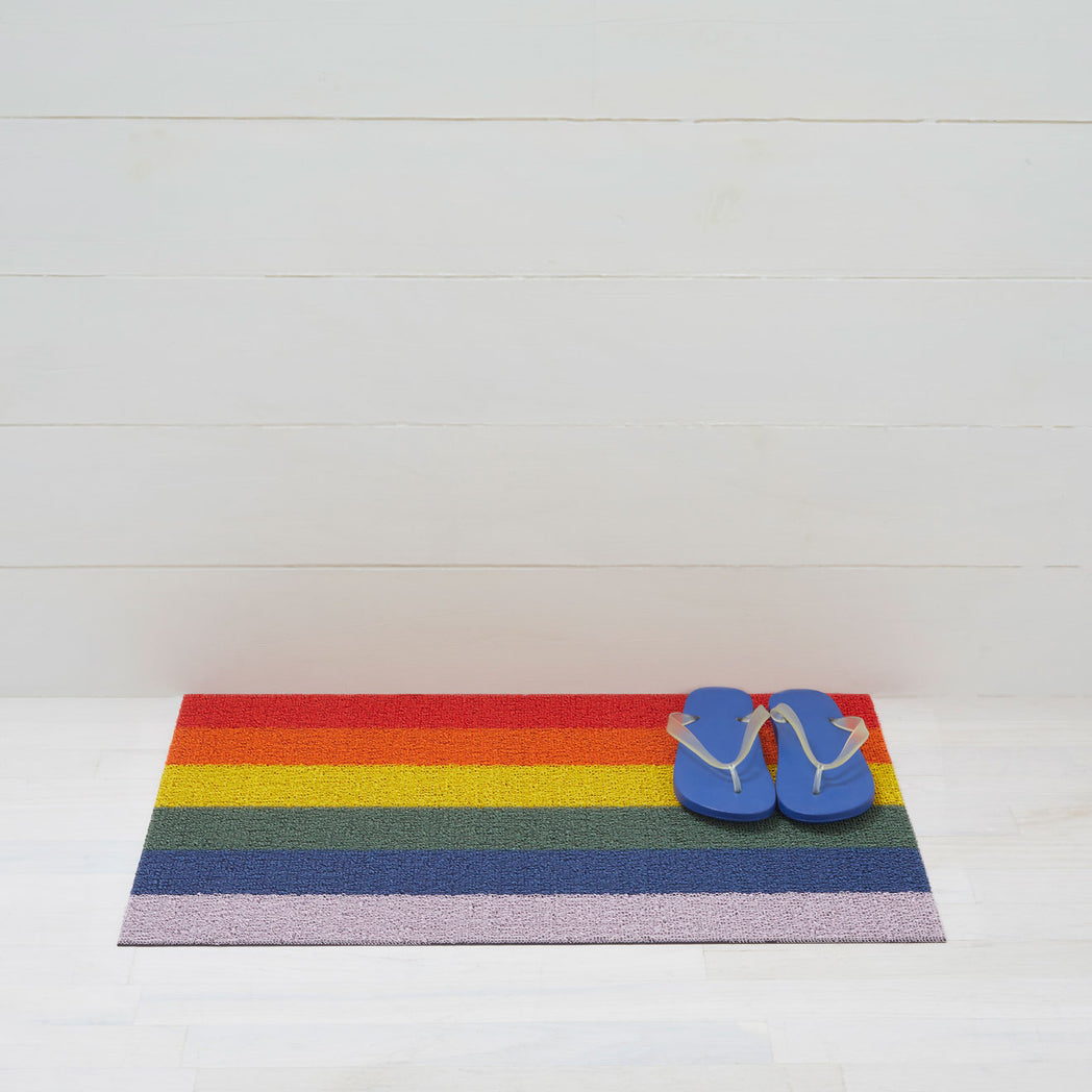 Pride Stripe Shag Mats - Multi Doormat