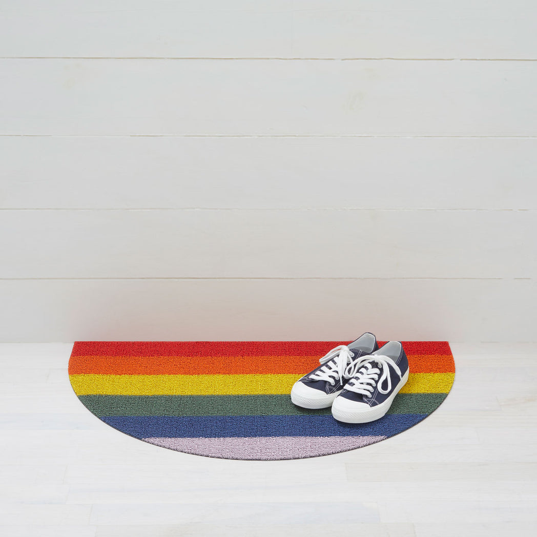 Pride Stripe Shag Mats - Multi Welcome Mat