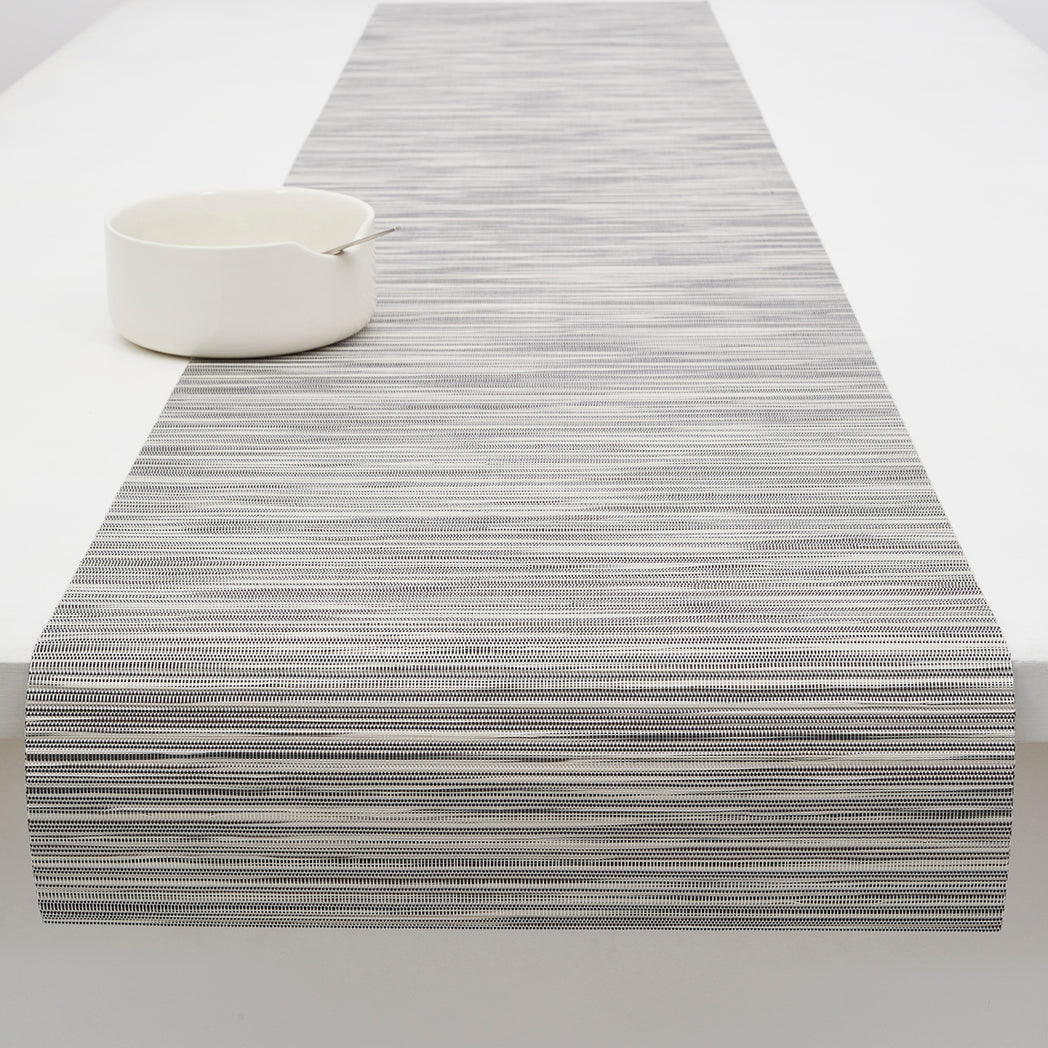14'' x 72'' Table Runners in Dark Warm Grey With Metallic White
