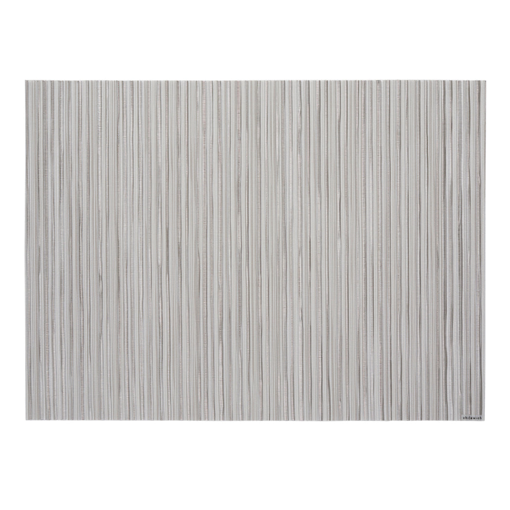 Birch Placemats in Light Greige With Metallic White