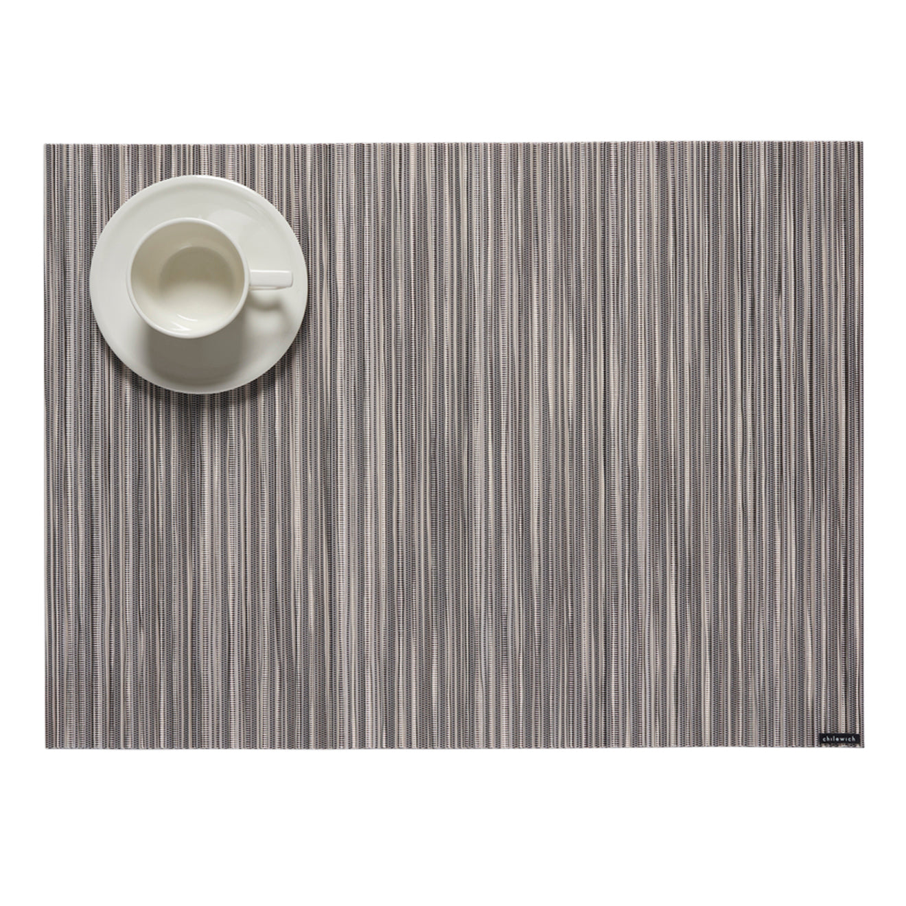 Rib Weave Placemats - Pearl With Prop