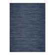 Indigo Woven Floor Mat in Dark Navy With Subtle Light Blue and White Accents