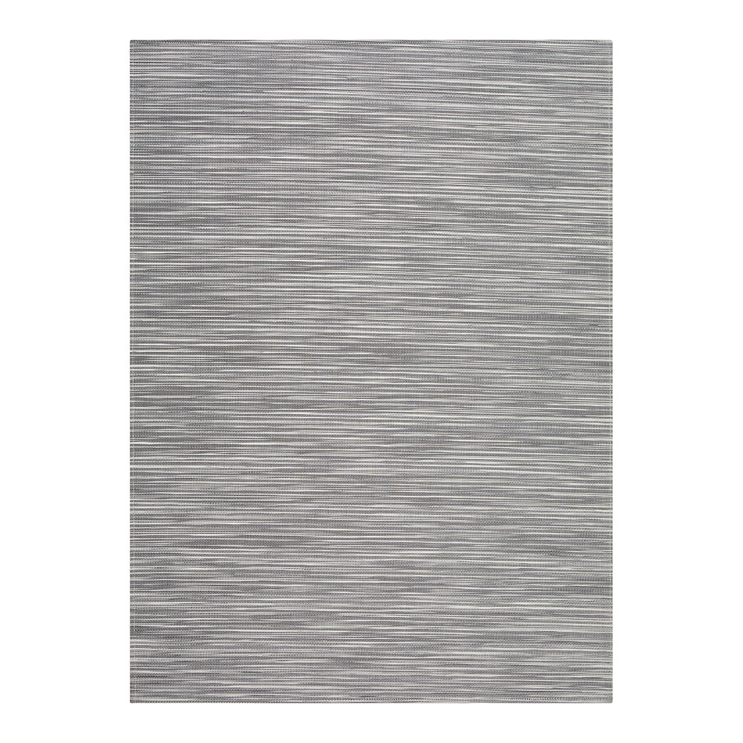 Pearl Woven Floor Mat in Dark Warm Grey With Metallic White
