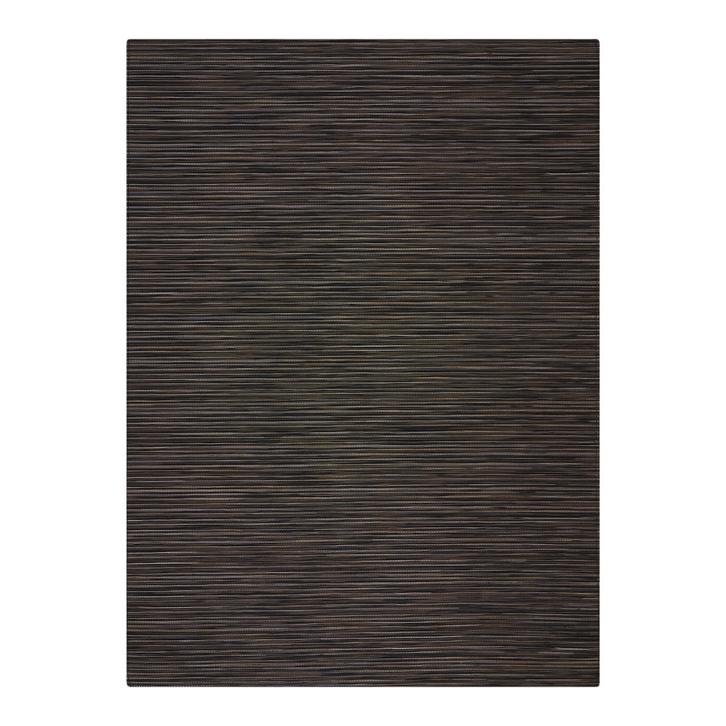 Tiger Eye Woven Floor Mat in Black with Warm Tan Accents