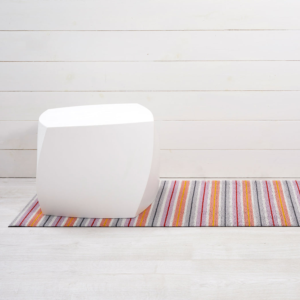 Shaggy Ribbon Rug Ribbon Stripe Shag Mats - Bon Bon
