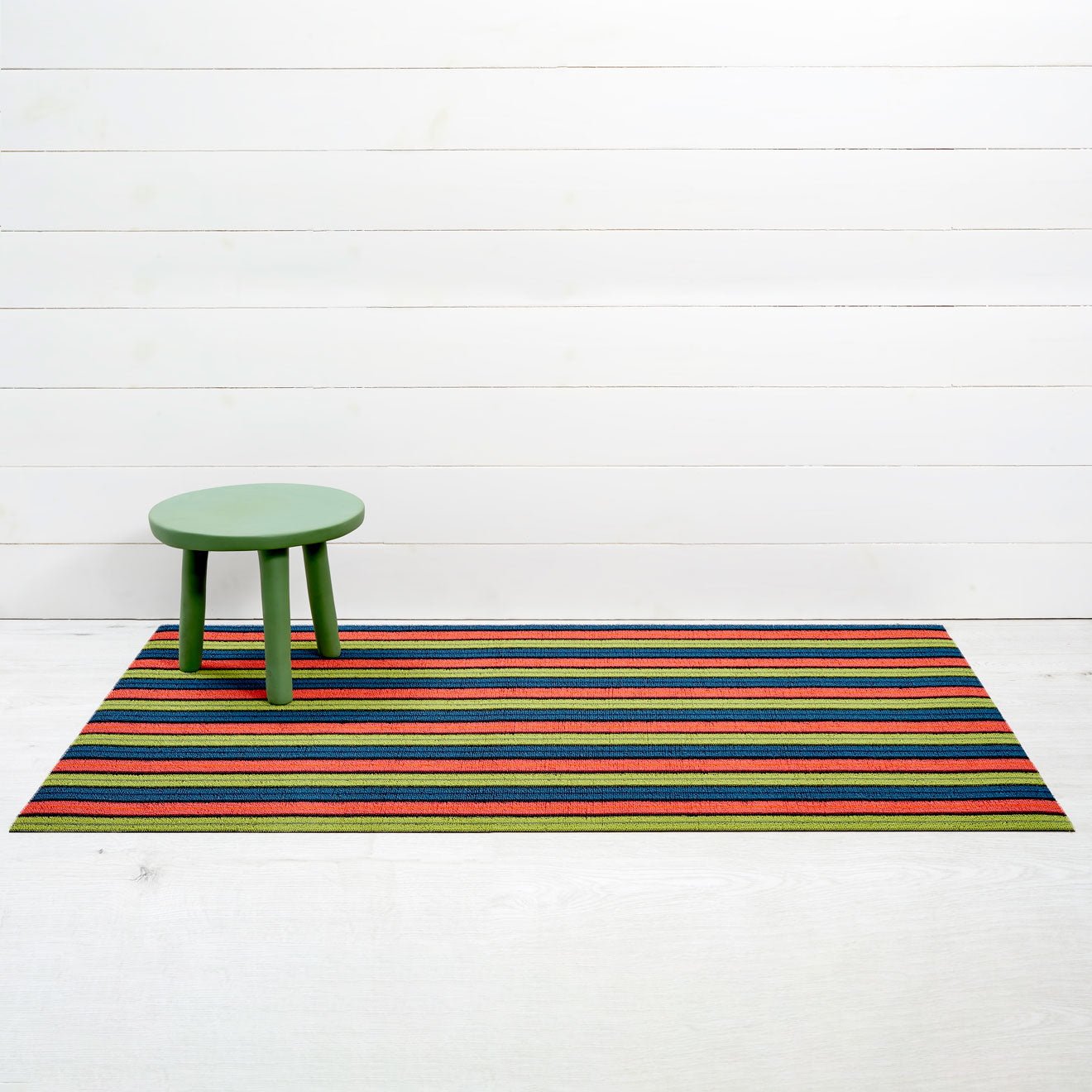 Ribbon Stripe Shag Mats - Limelight Big Mat