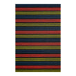 Rectangle Shag Mats in Mix of Warm Pink, Yellow Green, Midtone Blue and Black