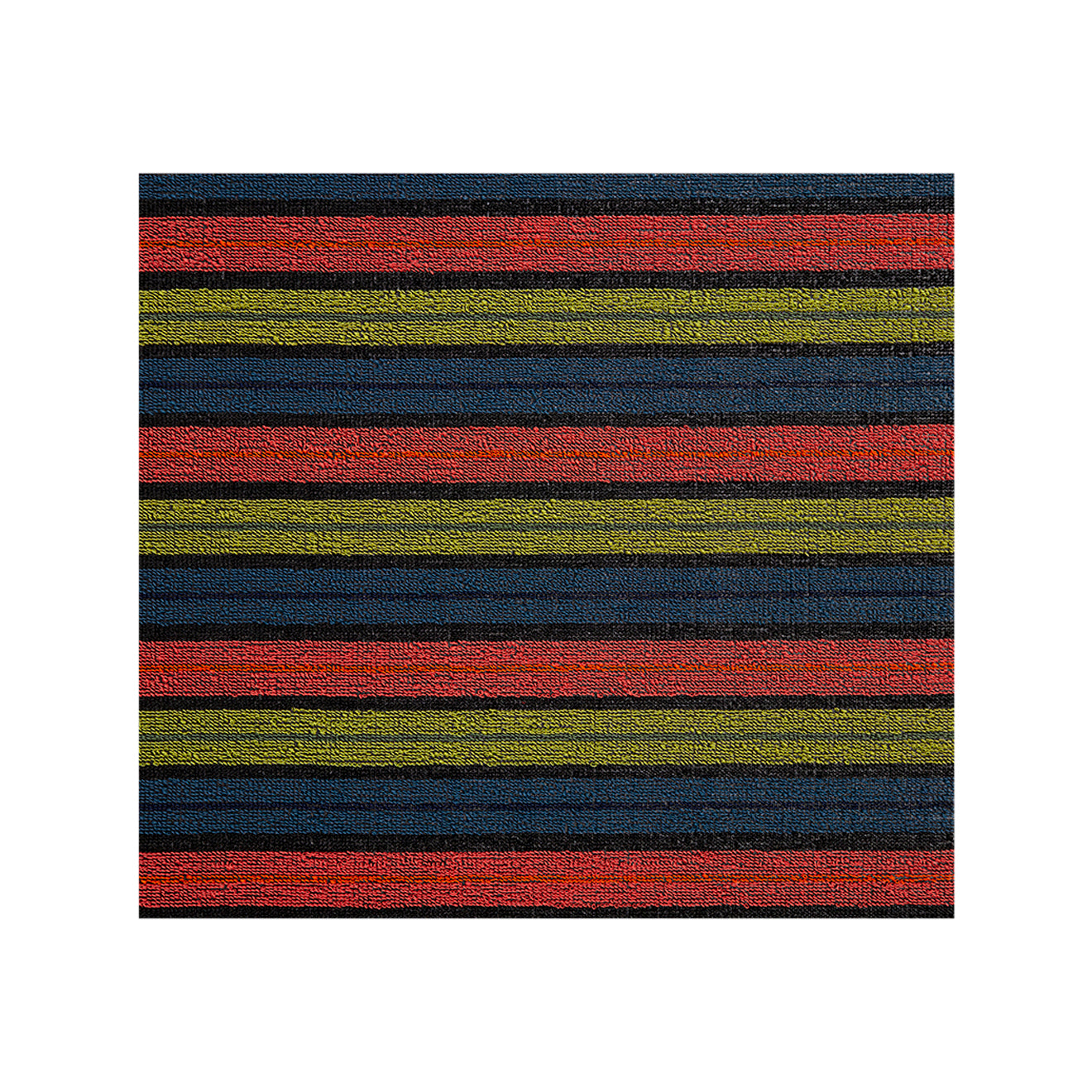 Limelight Shag Mat in Mix of Warm Pink, Yellow Green, Midtone Blue and Black