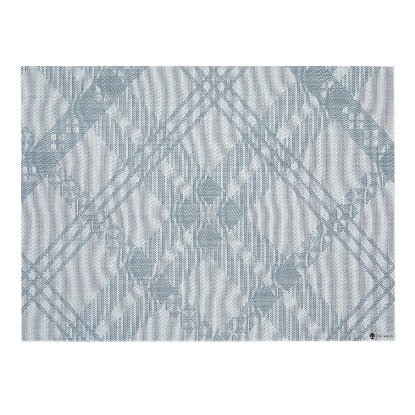 Sea Placemats in Muted Light Blue with White