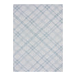 Sea Woven Floor Mat in Muted Light Blue with White