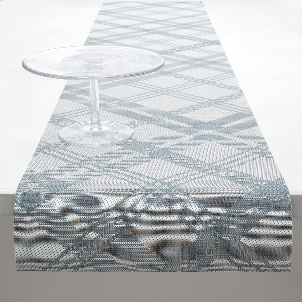 14'' x 72'' Table Runners in Muted Light Blue with Light Neutral Beige