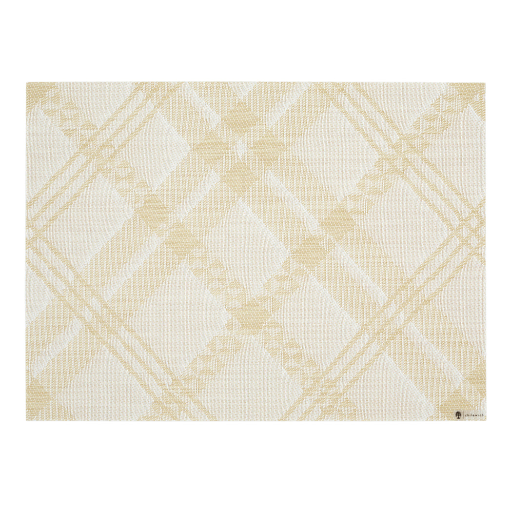 Wheat Placemats in Mustard with White