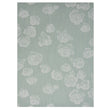 Abalone Woven Floor Mat in Muted Light Blue Green with White