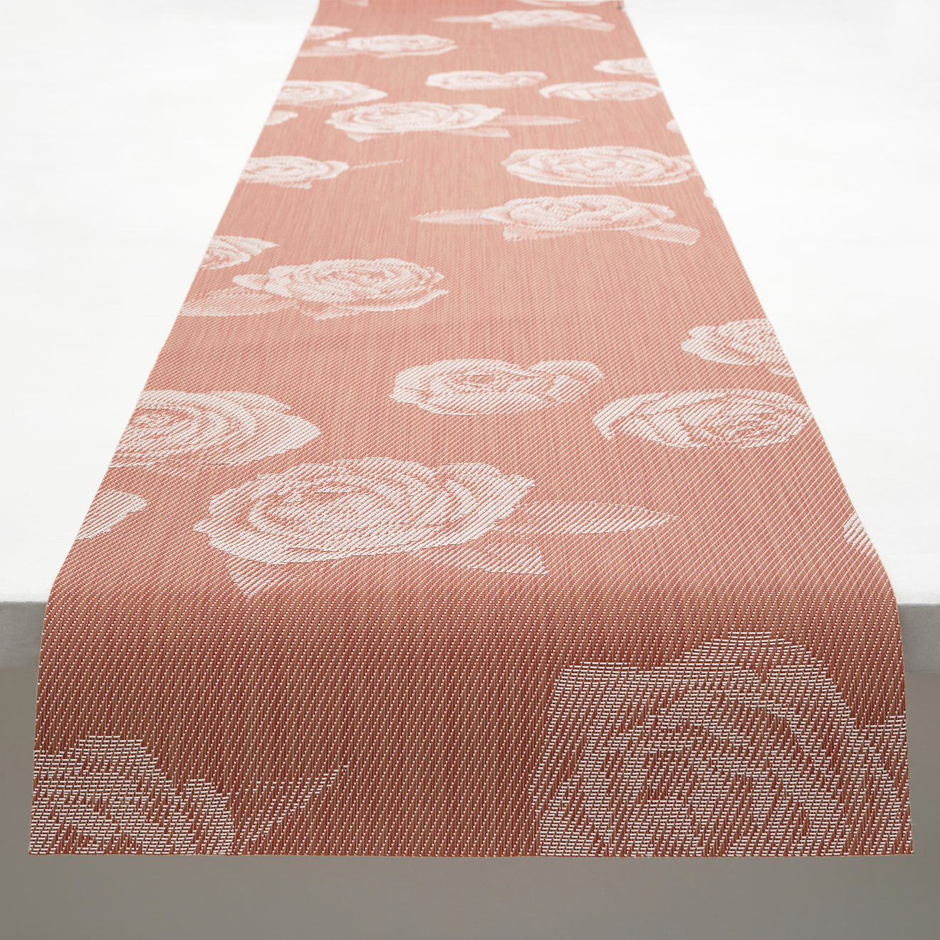 Rosette Table Runners - Burnt Coral With Prop