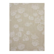 Flax Woven Floor Mat in Light Neutral Beige with White