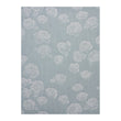 Sea Woven Floor Mat in Muted Light Blue with White