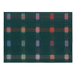Fir Placemats in Dark Green Base with Turquoise, Dark Pink, Light Green Lavender and Vivid Red Orange
