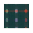 Fir Woven Floor Mat in Dark Green Base with Turquoise, Dark Pink, Light Green Lavender and Vivid Red Orange