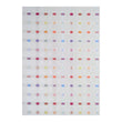 Multi Woven Floor Mat in Light Neutral Base with Vivid Oranges, Pinks, Blues and Greens
