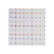 Square Woven Floor Mat in Light Neutral Base with Vivid Oranges, Pinks, Blues and Greens