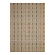 Wheat Woven Floor Mat in Midtone Warm Beige Base with Black, Dark Green, Light Pink, Golden Brown and White