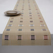 14'' x 72'' Table Runners in Midtone Warm Beige Base with Black, Dark Green, Light Pink, Golden Brown and White