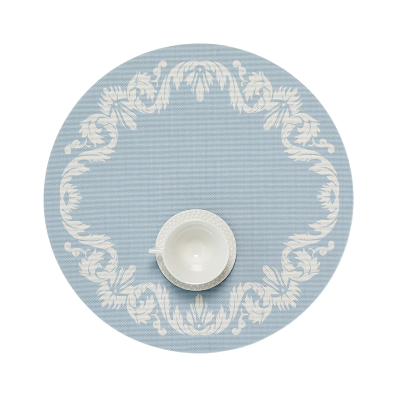 Sea Placemats in Muted Light Blue with White
