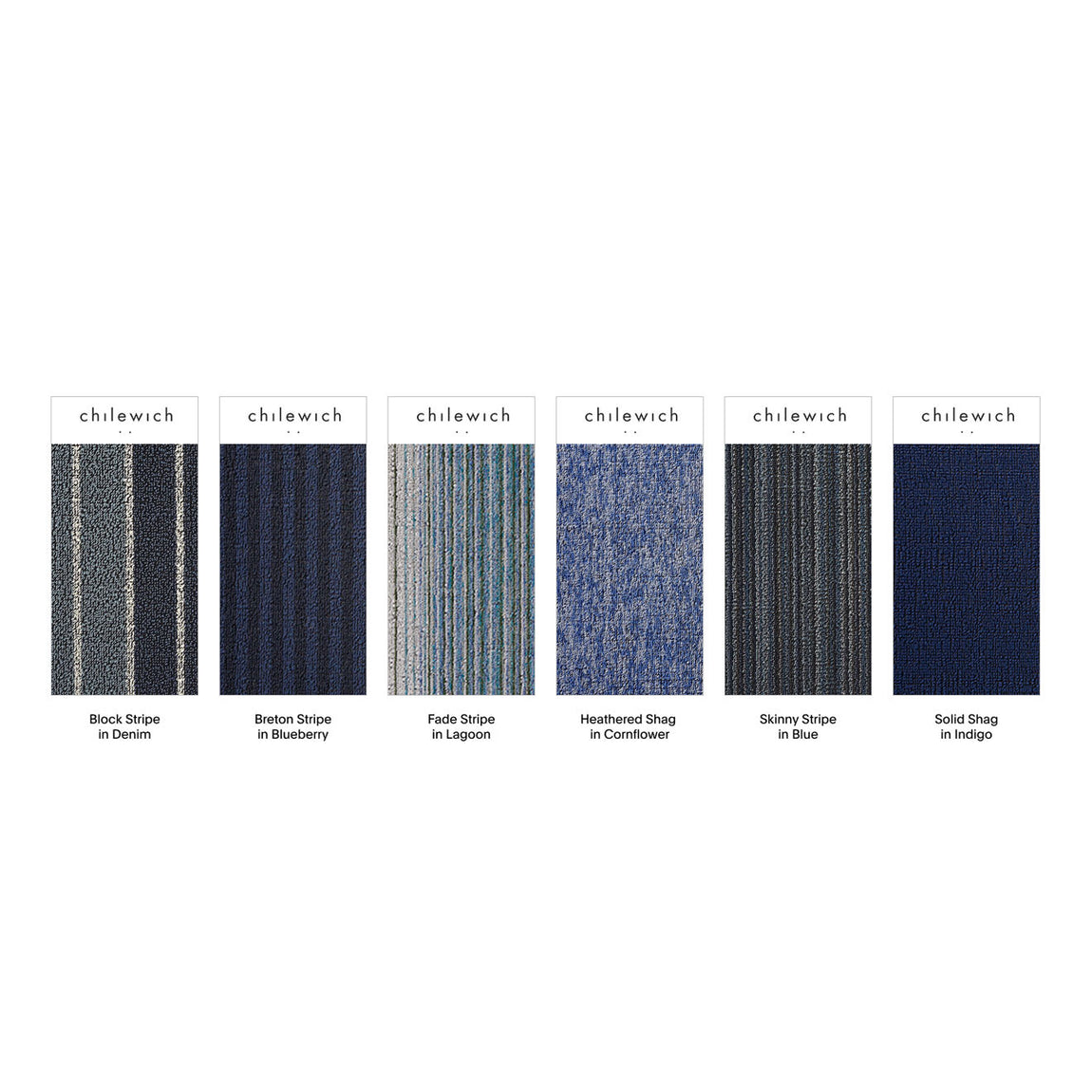 Shag Mat Sample Set - True Blues View 1