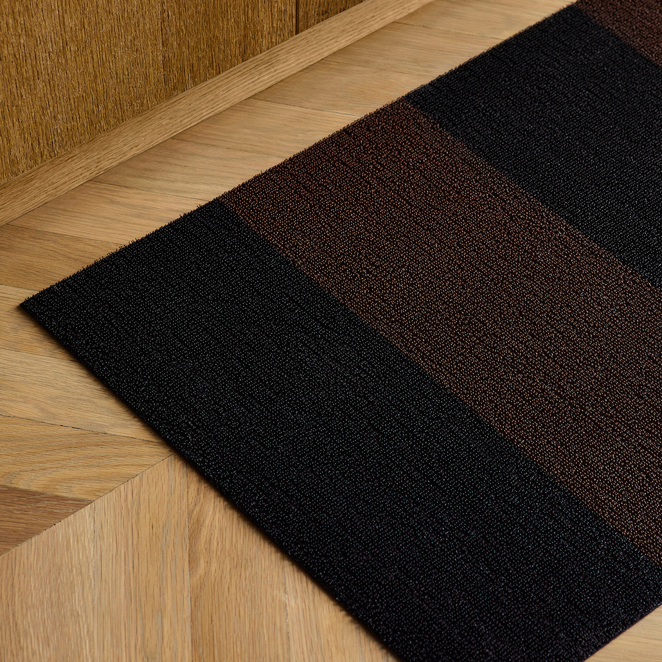 Duo Stripe Shag Mats - Mocha Runner