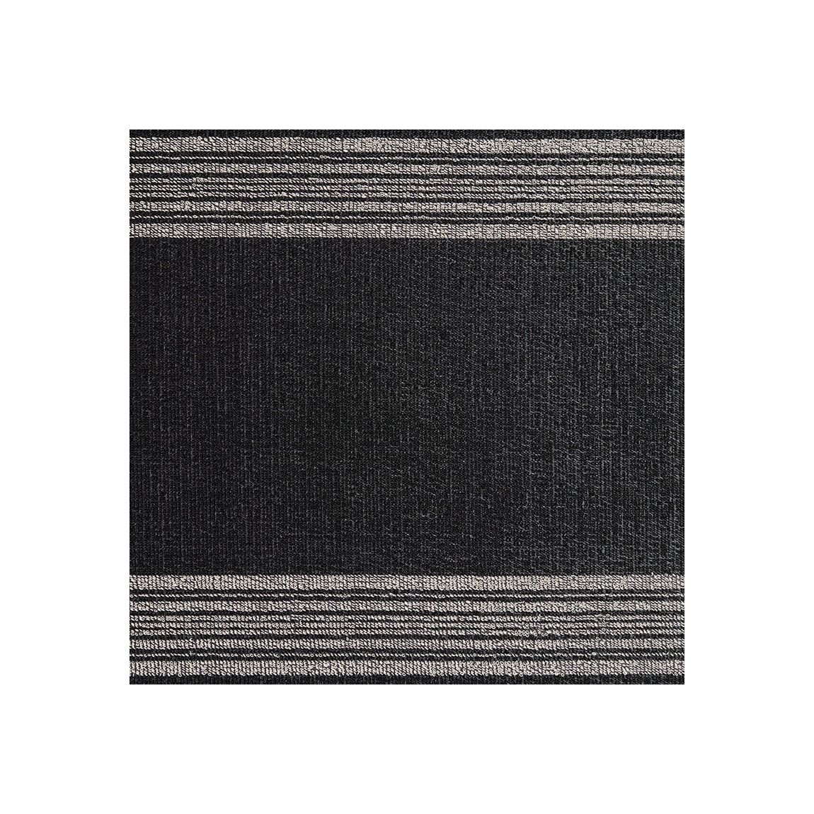 Relay Stripe Shag Mat Samples - Coal View 1