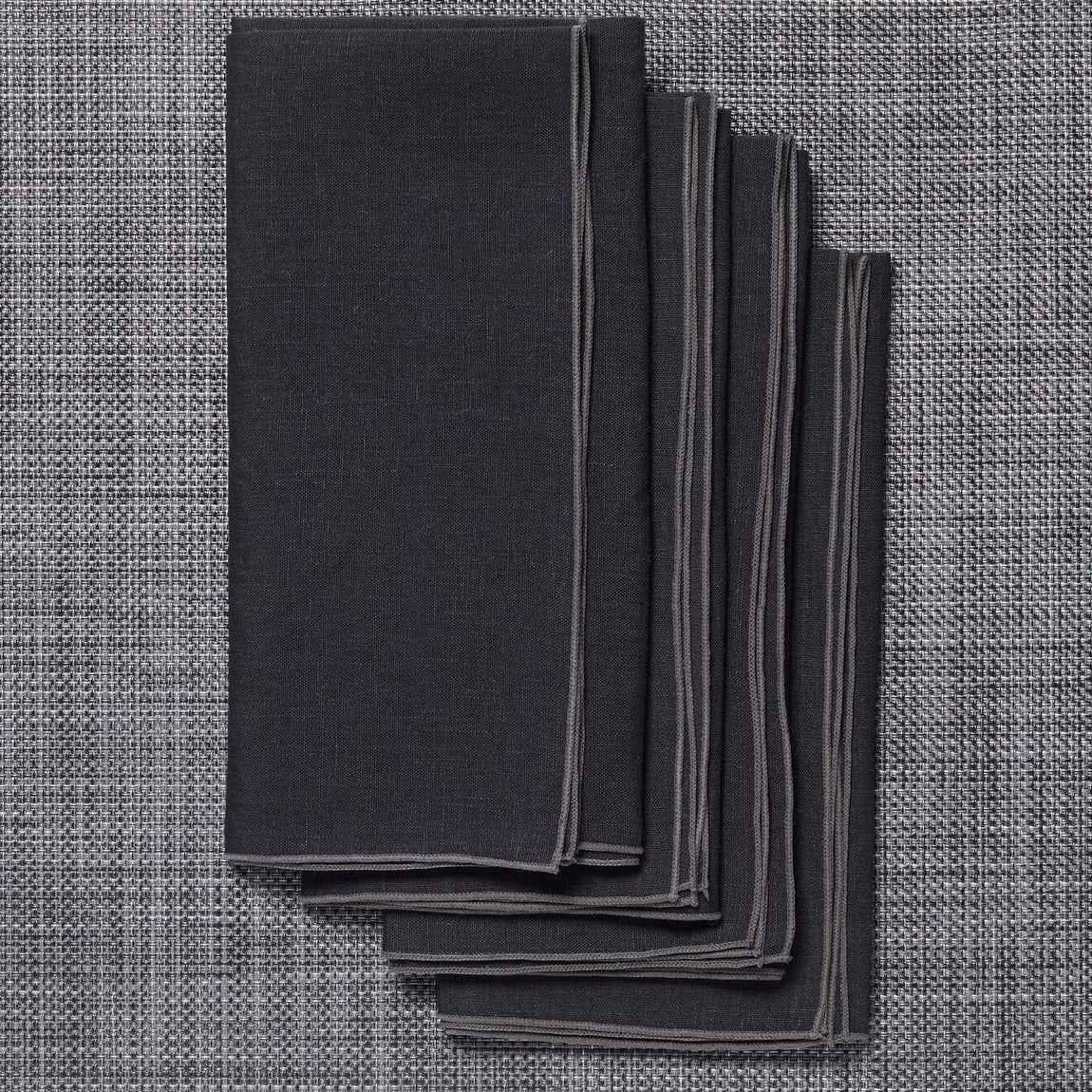 Linen Napkins - Black View 1
