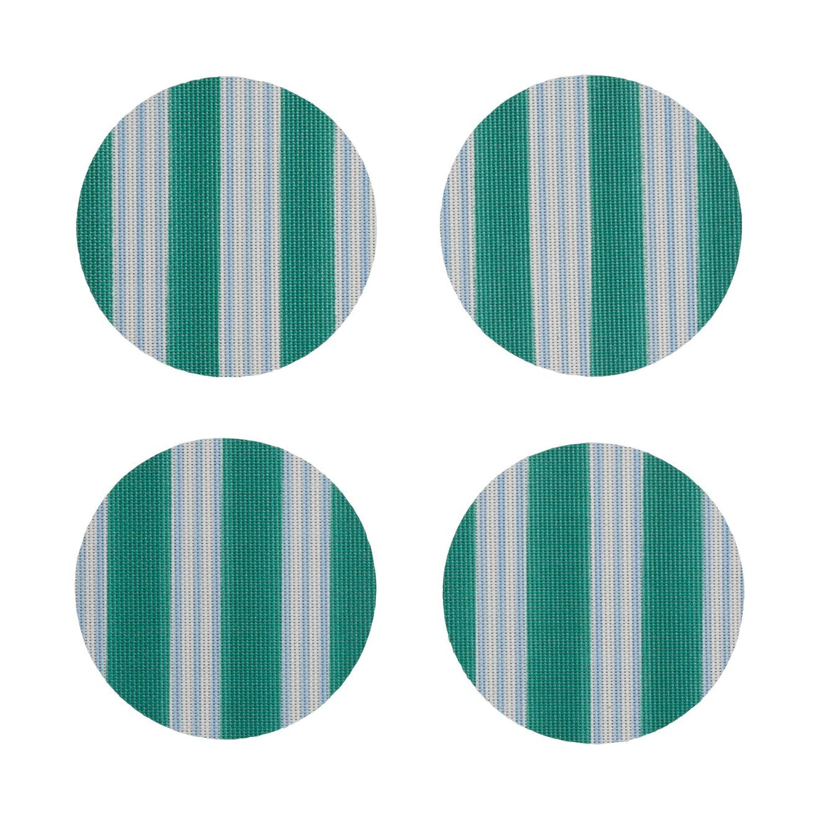 Festive Stripes Coasters - Green