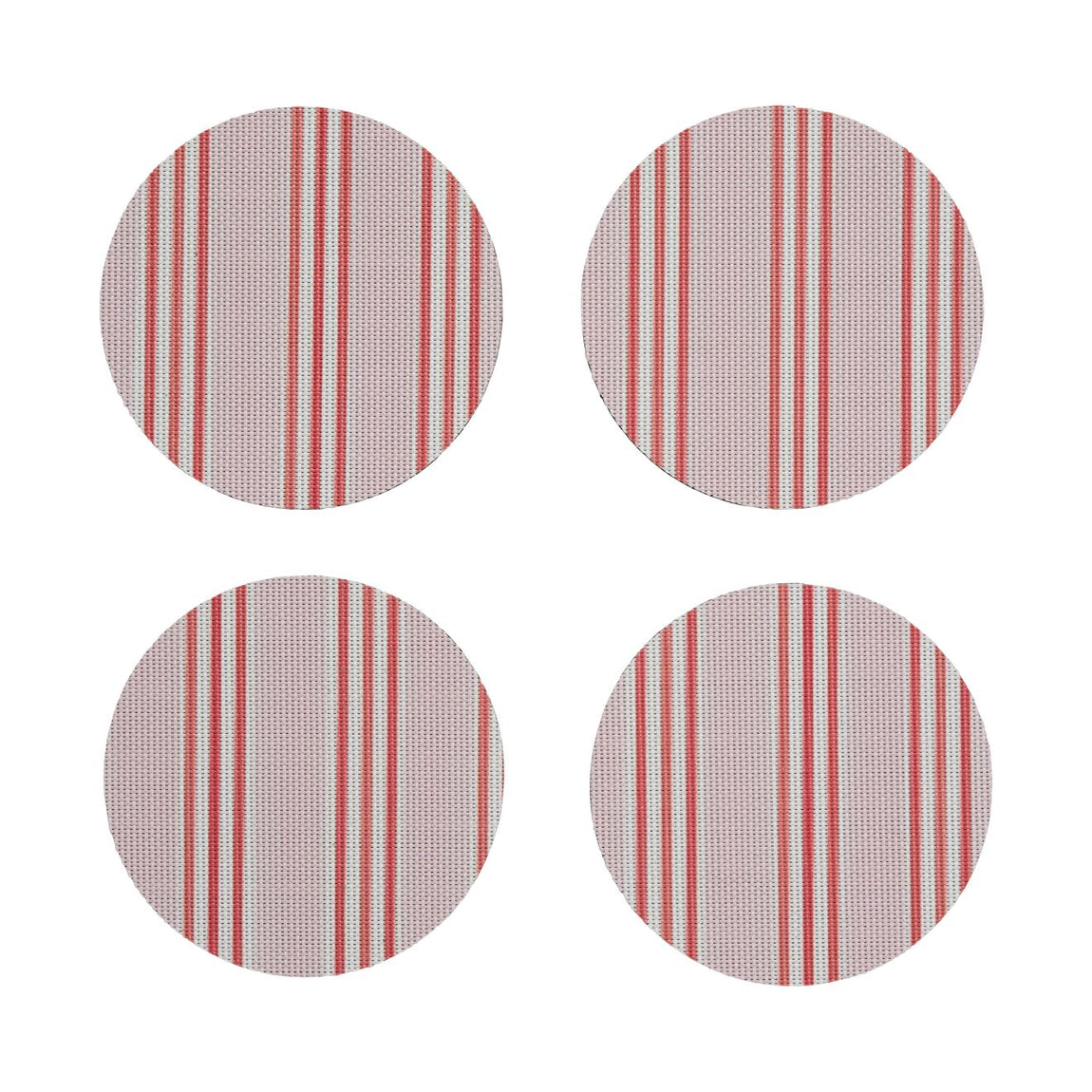 Festive Stripes Coasters - Pink