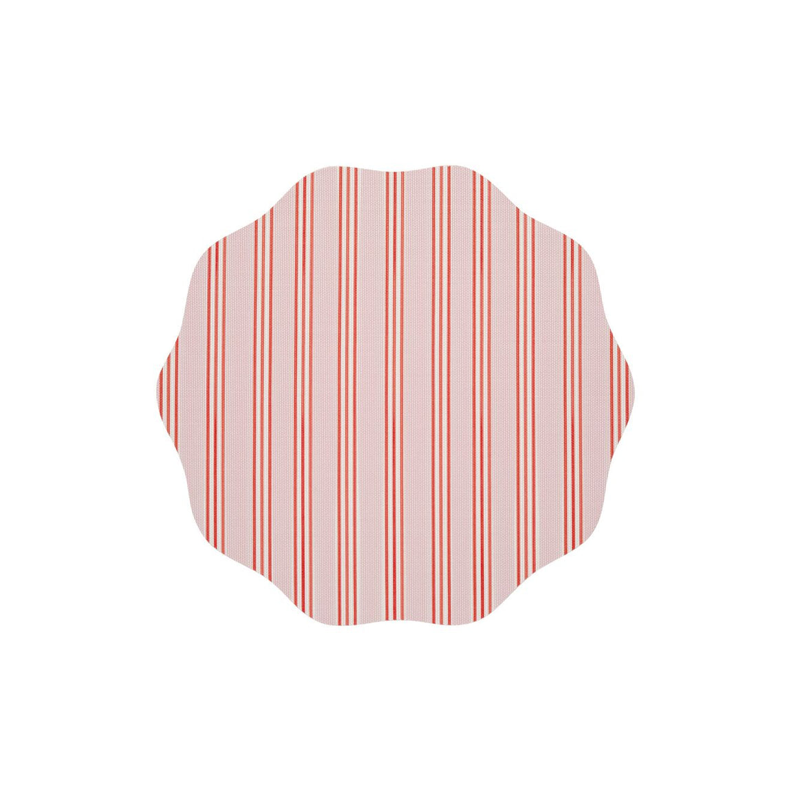 Festive Stripes Scallop Placemats - Pink