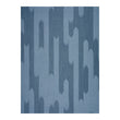 Bluestone Woven Floor Mat in Muted Light Blue with Midtone Blue Grey