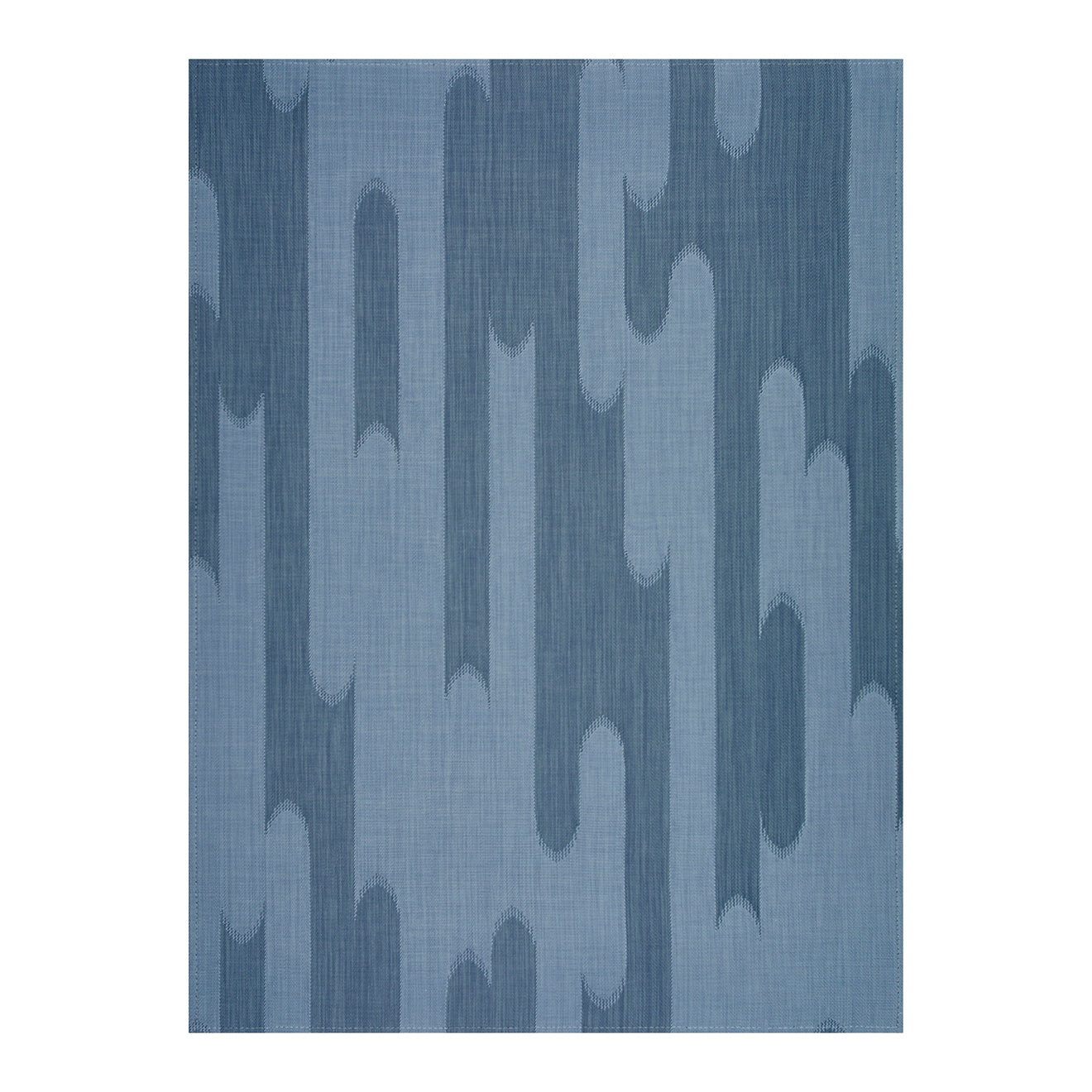 Bluestone Woven Floor Mat in Muted Light Blue with Midtone Blue Grey