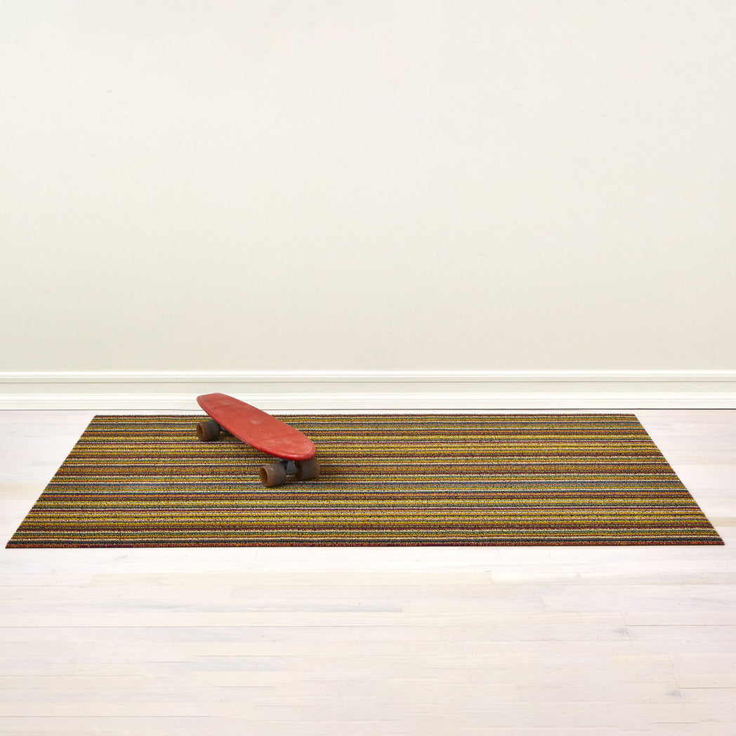 Skinny Stripe Shag Mats - Bright Multi Big Mat