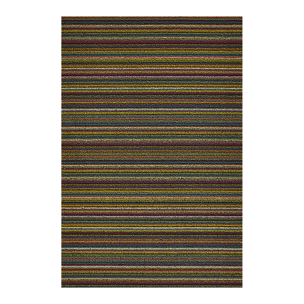 Rectangle Shag Mats in Mix of Dark Pink, Turquoise, Light Yellow Orange, Yellow Green and White