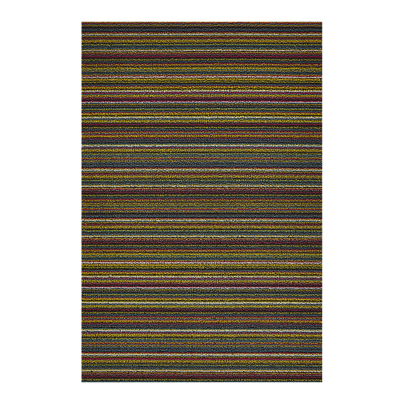 Rectangle Shag Mats in Mix of Dark Pink, Turquoise, Light Yellow Orange, Yellow Green and White