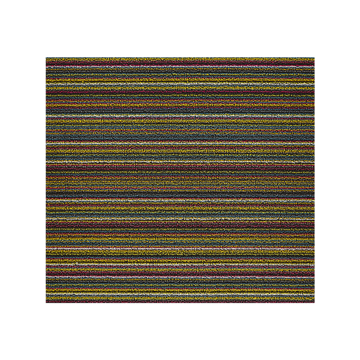 Skinny Stripe Shag Mat Samples - Bright Multi View 1