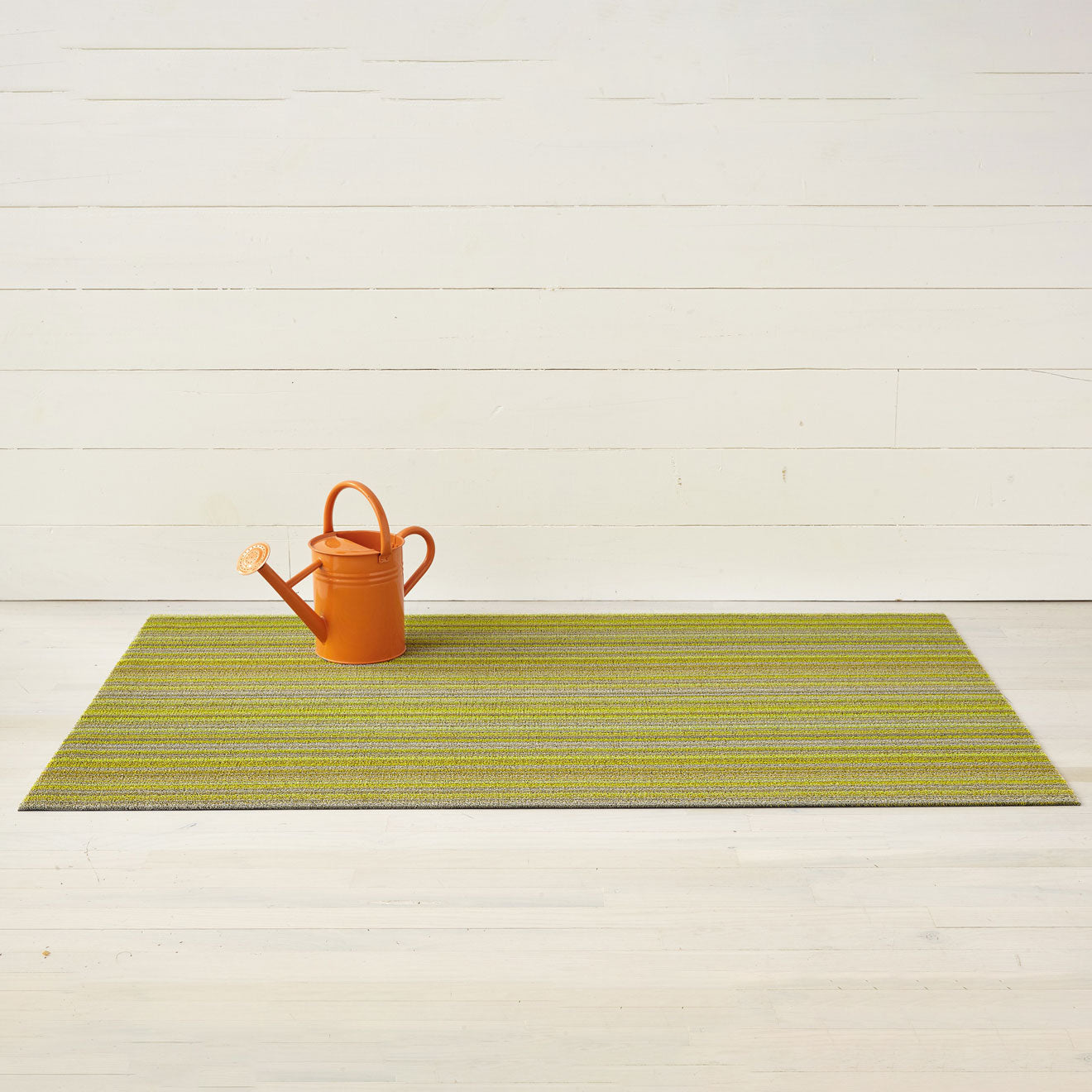 Skinny Stripe Shag Mats - Citron Big Mat