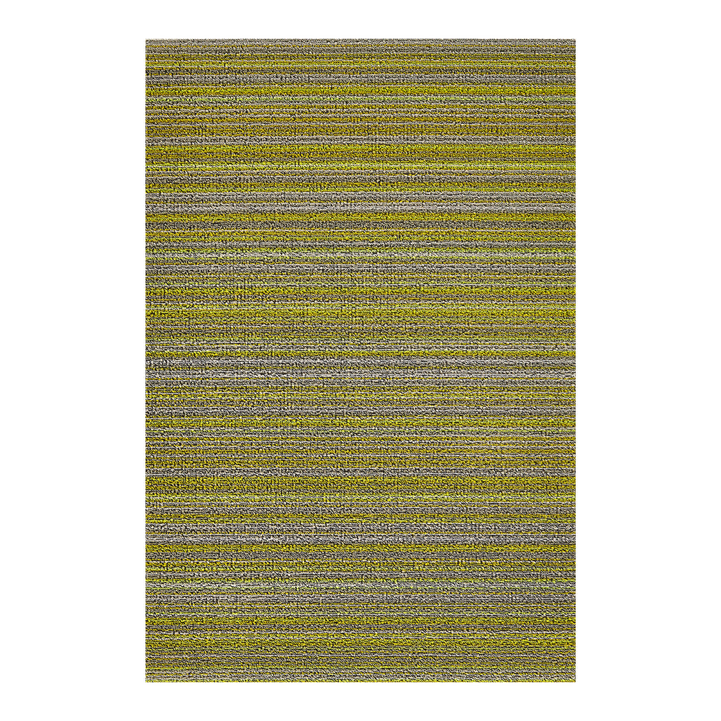 Rectangle Shag Mats in Mix of Vivid Yellow Greens, Muted Yellow Green and Grey 