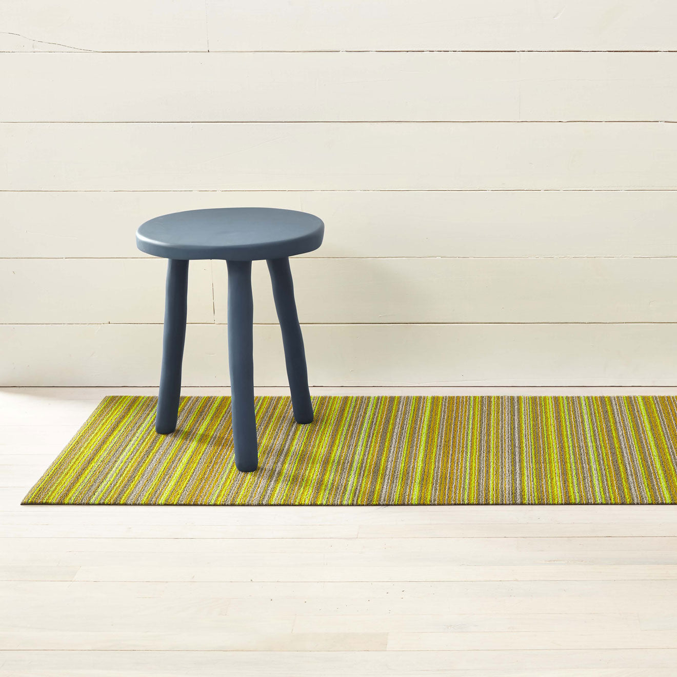 Skinny Stripe Shag Mats - Citron Runner